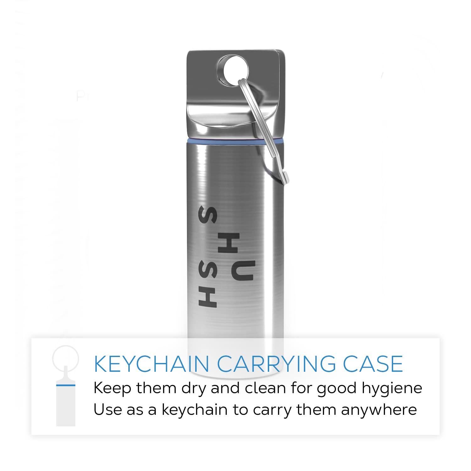 Shush Shush Acoustic Earplugs - for Music Festivals, Clubs and Concerts - Ceramic Filter for Superior Sound Quality (SNR 23 dB) - High Fidelity Hearing Protection - Reusable Over 365 x Sky Blue