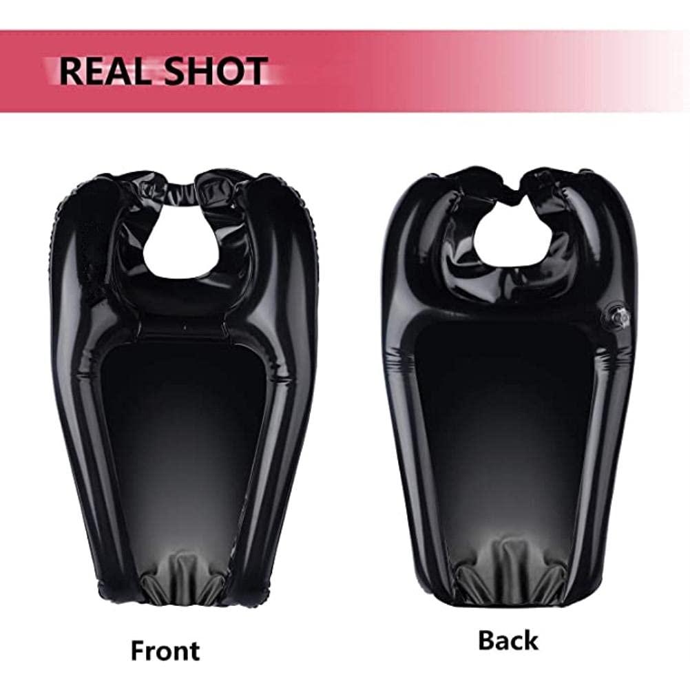 NOENNULL NOENNULL Inflatable Shampoo Basin - Portable Shampoo Bowl, Inflatable Hair Washing Basin for Bedridden, Hair Washing Tray for Sink at Home for Handicapped, Pregnant, Seniors (Black)