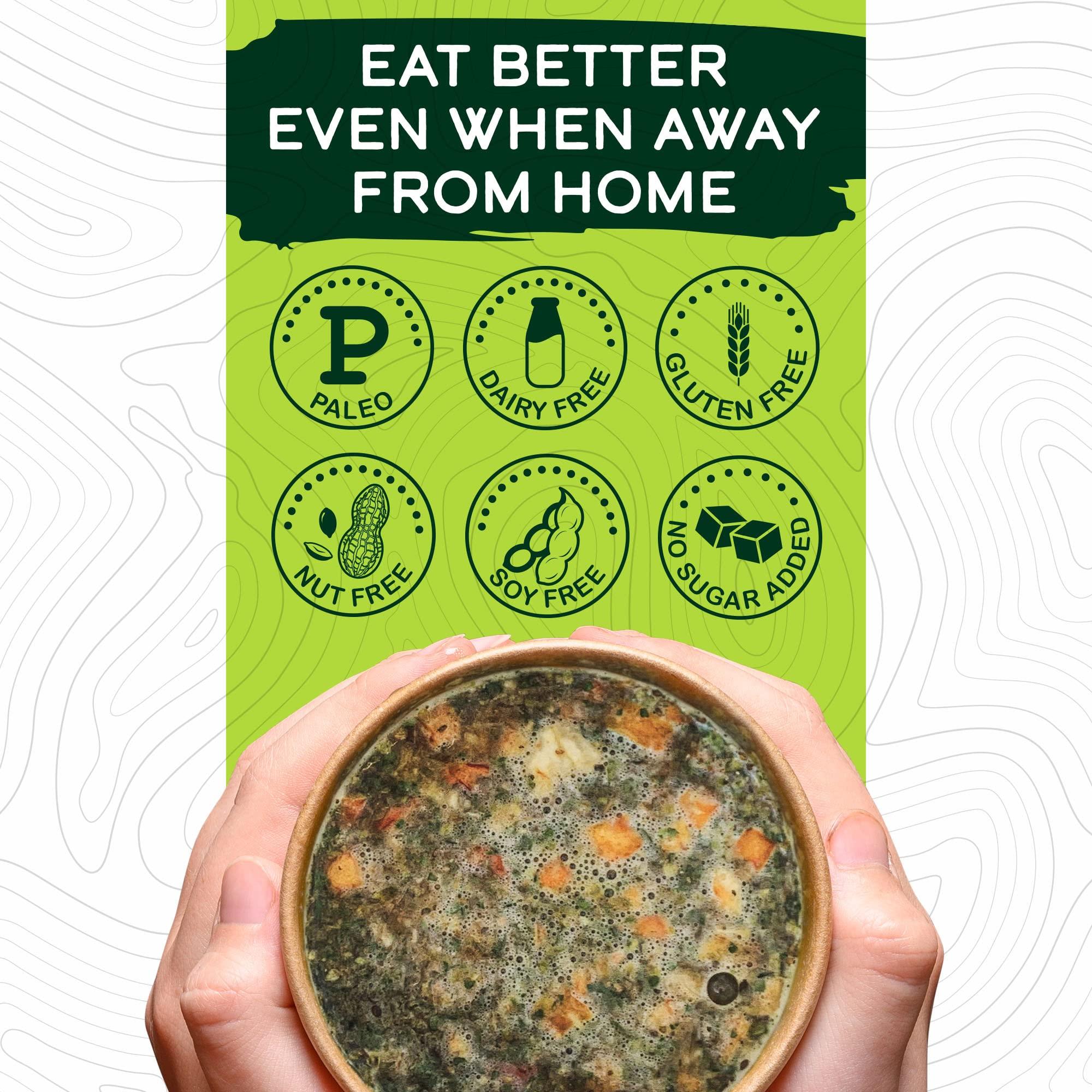 WILD ZORA Wild Zora Instant Keto-Friendly Soups 5-Pack Variety, Broth Made with Grass-Fed Beef, Free-Range Chicken, and Vegetables, Gluten-Free, Low Carb, No Added Sugar, Flavorful Pantry Staples - 0.5oz/13g