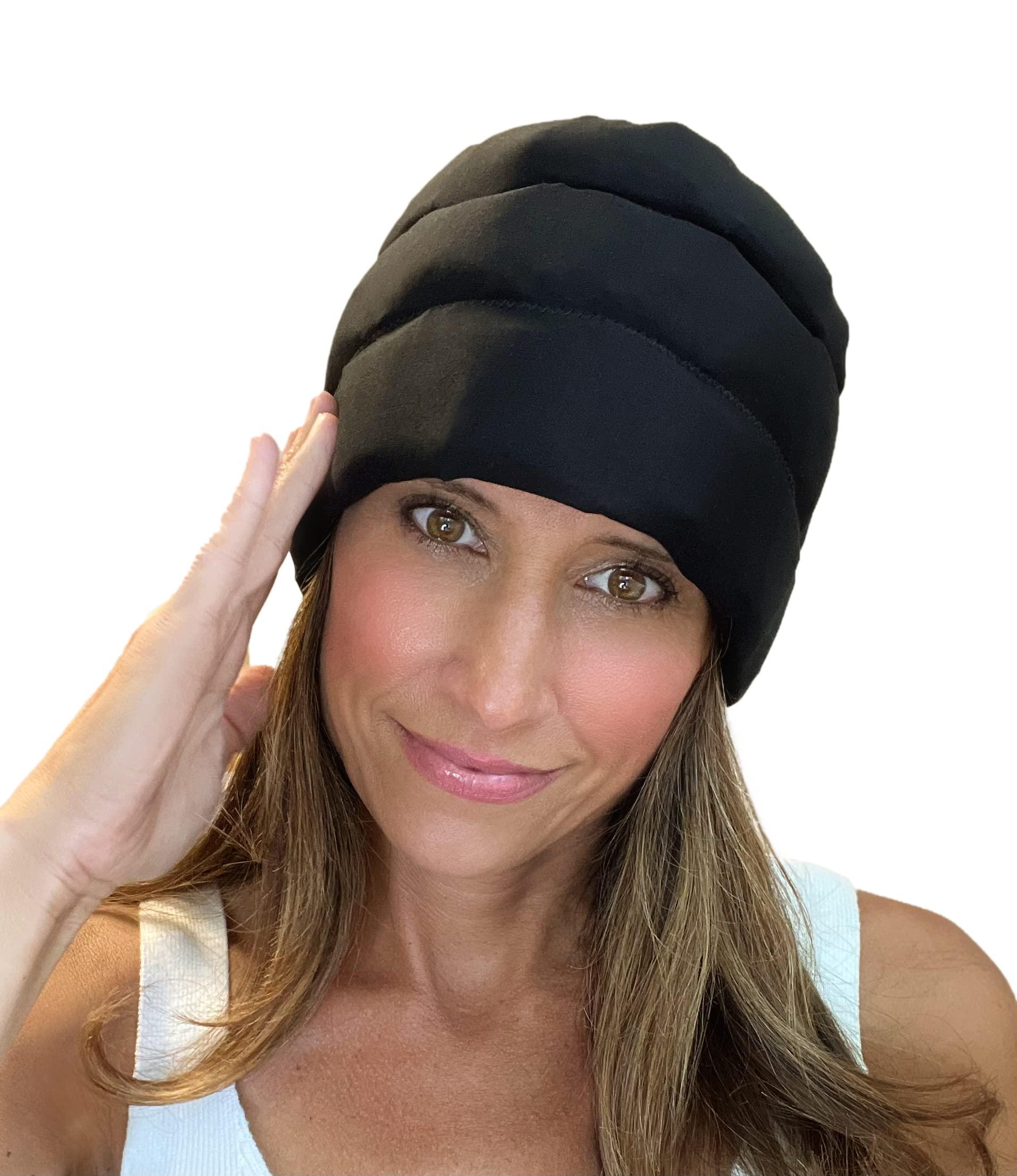 Headache Hat Headache Hat - US Assembly - Long Lasting Ice Cooling Relief - Tension Headache Cap - Migraine Cap for Natural Cooling Therapy - Migraine Mask - Standard Size