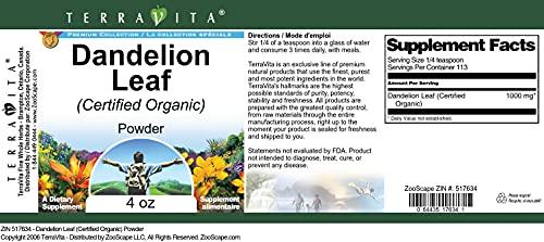 TerraVita Dandelion Leaf (Certified Organic) Powder (4 oz, ZIN: 517634)
