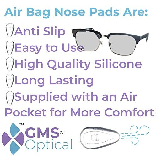 GMS GMS Optical 11mm Air Bag Screw-in Silicone Nose Pads for Glasses, Sunglasses, and Eye Wear - 5 Pair