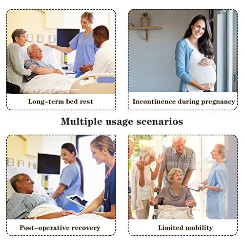 Lmaray Pull On Style Adult Cloth Diaper for Women, Reusable Nappy Washable Elderly Incontinence Care Protection Nappies Underwear for Women, Repeatedly Washing Leak-Proof Safety Pants (27-39 inch Waist)