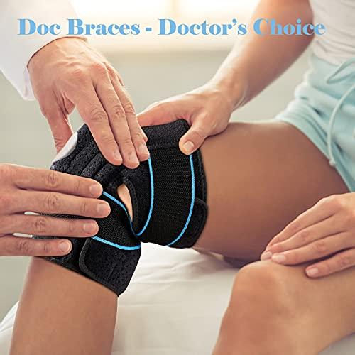 Docbraces Docbraces - Knee Brace with Side Stabilizers & Patella Gel Pads, Adjustable Compression Knee Support Braces for Knee Pain, Meniscus Tear,ACL,MCL,Arthritis, Joint Pain Relief,Injury Recovery