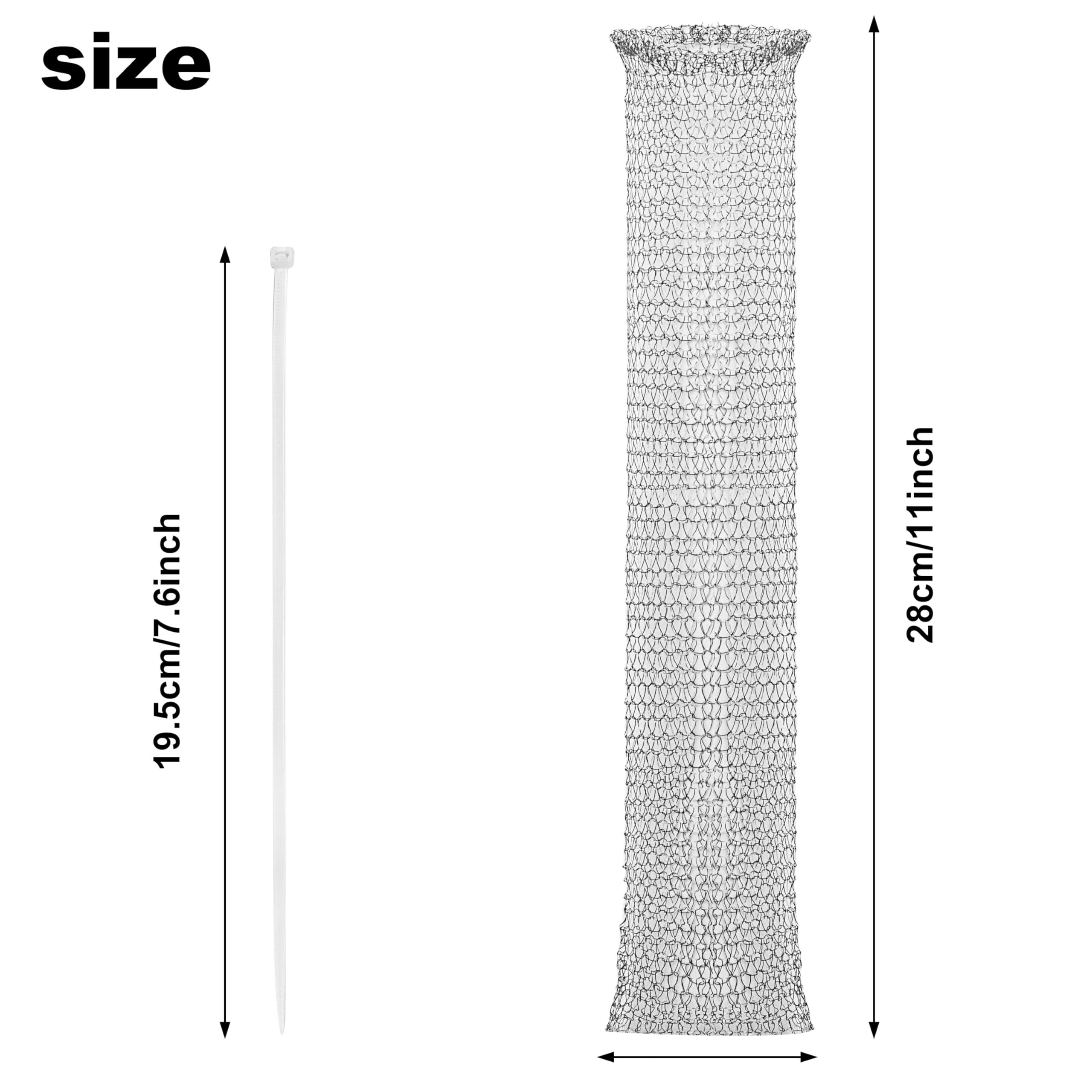 BRENSTEN BRENSTEN Washing Machine Lint Traps 24-Pcs Washing Machine Lint Catcher with Cable Ties Rust-Proof Stainless Steel Mesh Washer Lint Catcher Drain Hose Screen Filters Prevent Clogging of Drains