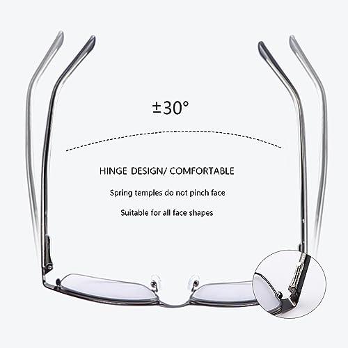 YIMI Photochromic Transition Nearsighted Distance Glasses For Men Women Spring Hinge Myopia Glasses Lightweight Negative Power Shortsighted Eyeglasses Black Full Frame Eyewear Anit UV & Glare Sunglasses