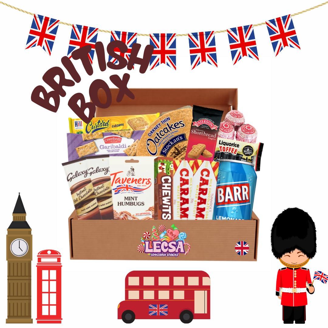 Lecsa Specialty Snacks British Snack Care Package - Variety Pack of Treats from UK - Snack Box for Kids and Adults - Gift Basket of Delicious Sweets by Lecsa Specialty Snacks (Products may vary due to availability - 15 Count)