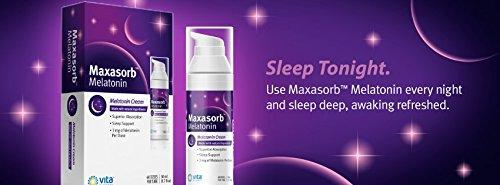 Vita Sciences Vita Sciences Maxasorb Melatonin Cream for Sleep Rich Melatonin 3mg - Melatonin Night Cream - Unscented Melatonin 3 Mg. Topical Melatonin Lotion Can Be Used For Face and Body