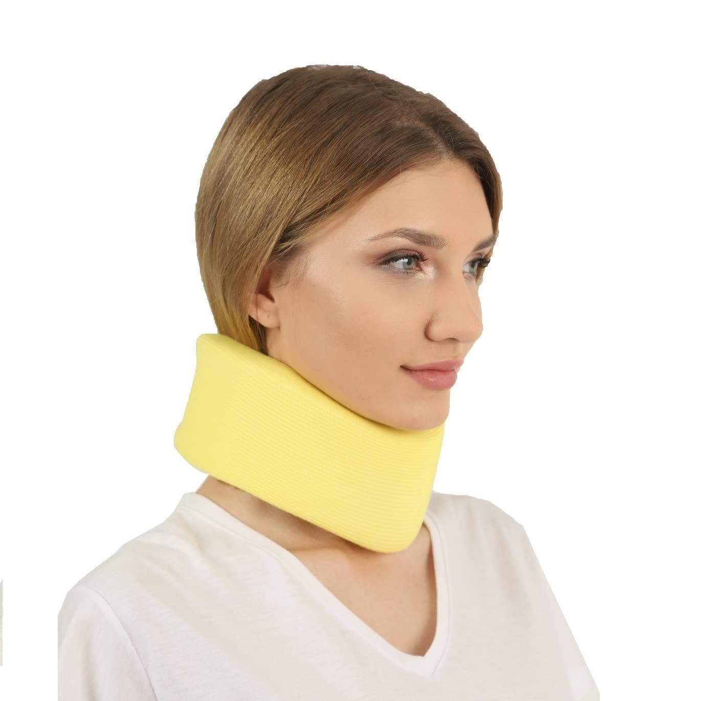 Ritmic RITMIC Neck Support, Soft Foam Neck Brace for Neck Pain, Foam Filled Cervical Collar, Aligns Stabilizes Vertebrae, Adjustable Neck Support for Sleeping, TV, PC and Office, Suitable for Men and Women