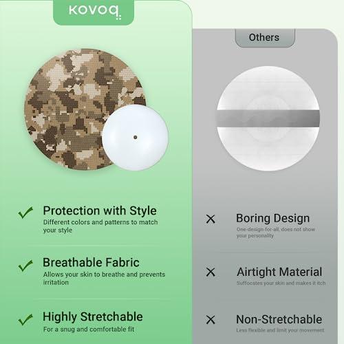 KOVOQ Kovoq Freestyle Libre 3 Sensor Adhesive Patches,Patterned Sensor Tape Protector,CGM Tape,16 pcs Colorful,Waterproof & Sweatproof,Sensor Covers for Kids Women Men,Sensor Tape,Camouflage