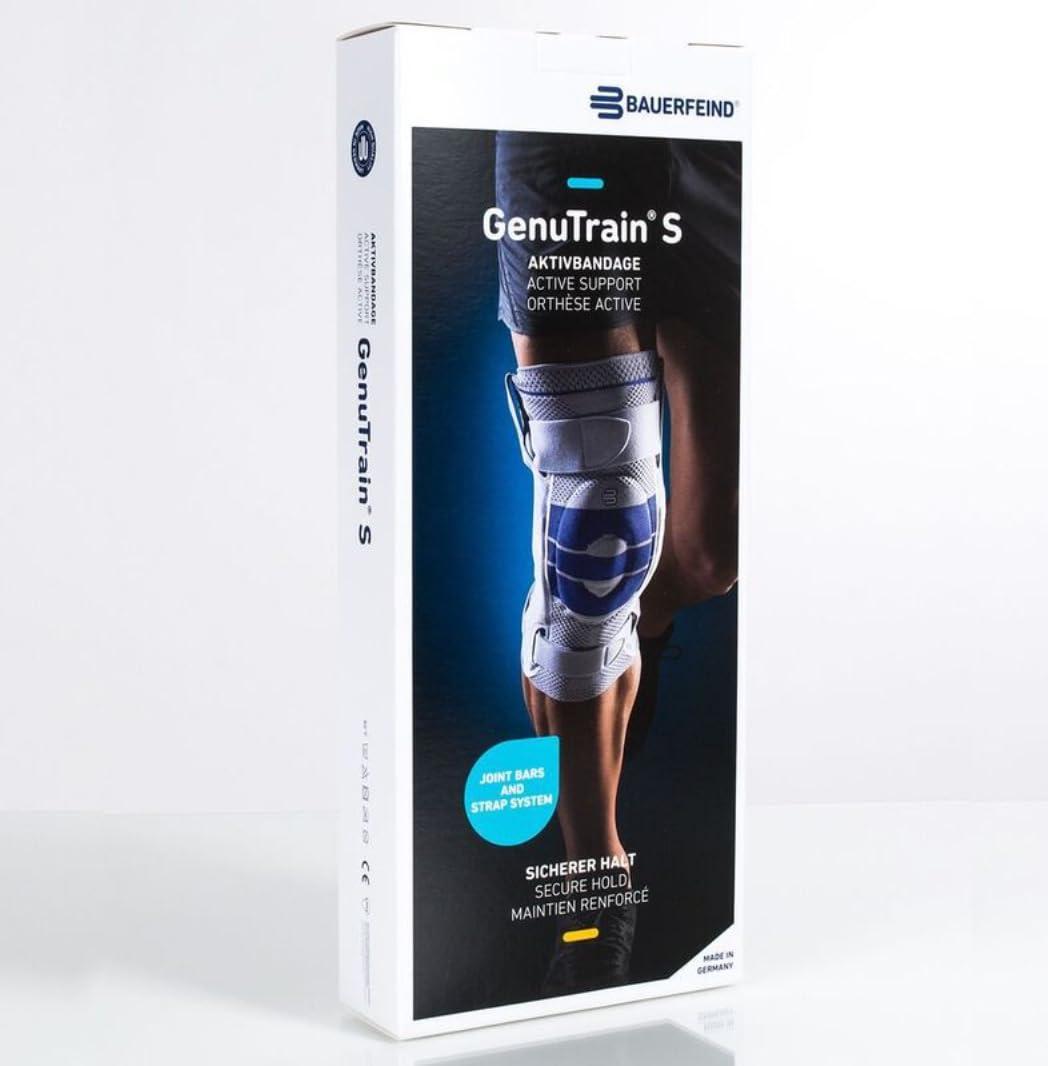 Bauerfeind Bauerfeind - GenuTrain S - Hinged Knee Brace Support - Advanced Stability of the knee joint - Left Knee - Size 3 - Color Black