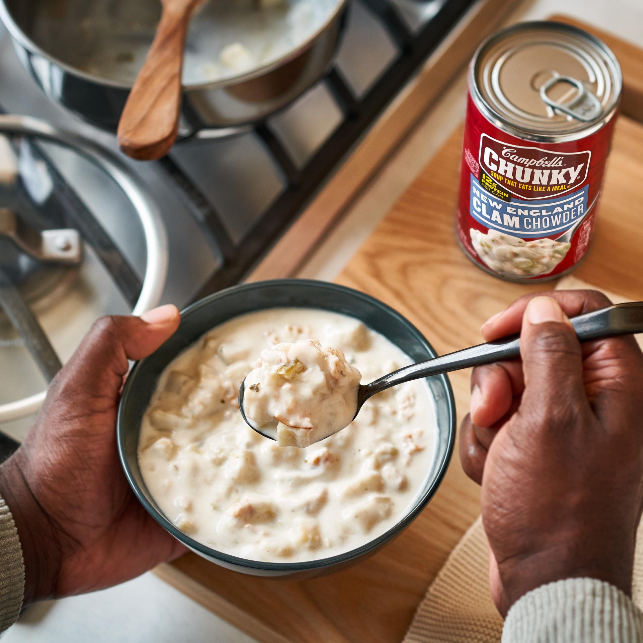 Campbell's Campbell's Chunky Soup, New England Clam Chowder, 18.8 Ounce Can (Case Of 12)