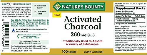 Nature's Bounty Nature's Bounty Activated Charcoal 260 mg, 100 Capsules, Dietary Supplement to Support a Healthy Lifestyle