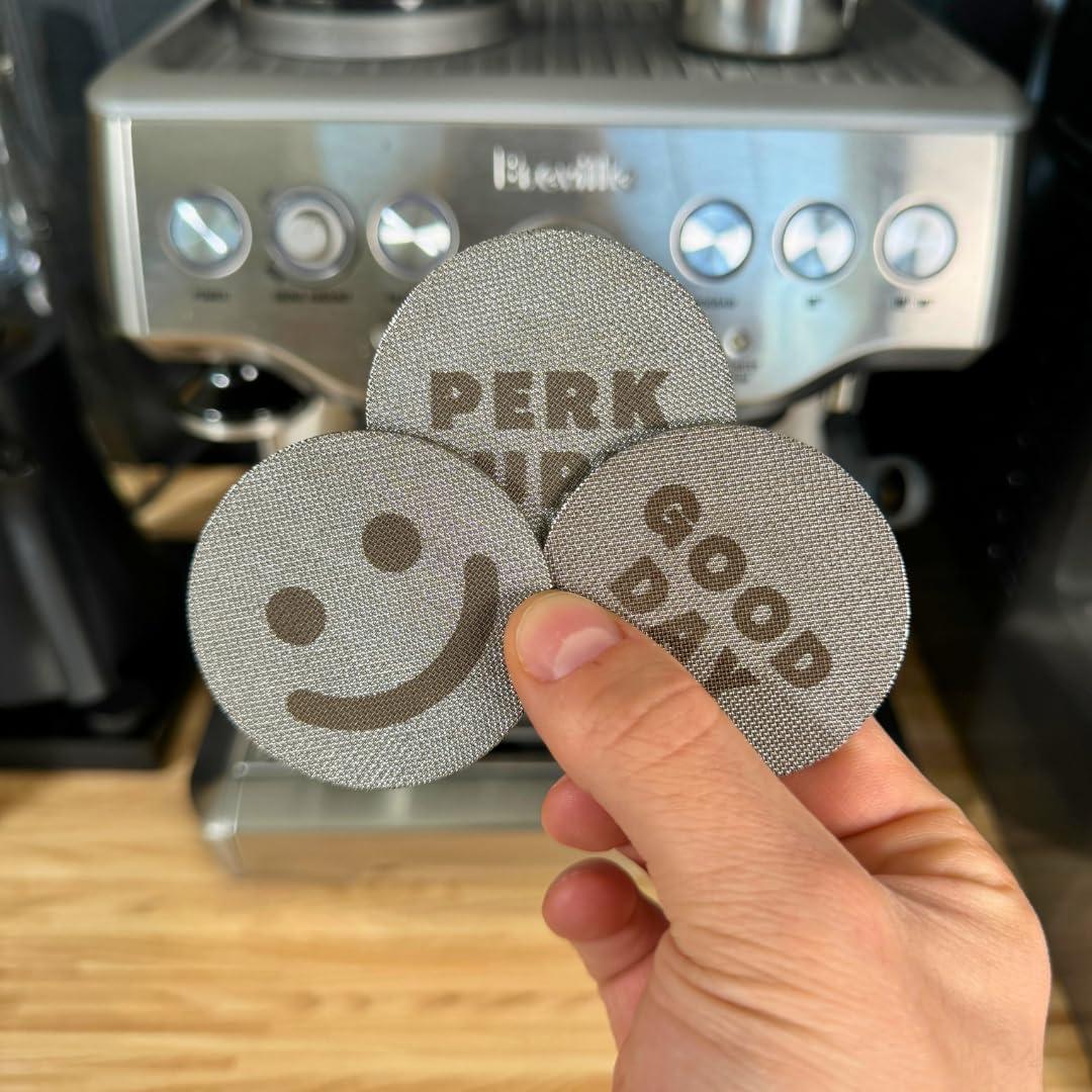 Generic Generic Happy Puck Espresso Puck Screens (3 Pack) | Stainless Steel Mesh | For All Portafilter Sizes 58.5MM, 53.5MM, 51MM | Coffee Filter Screen (58.5mm)
