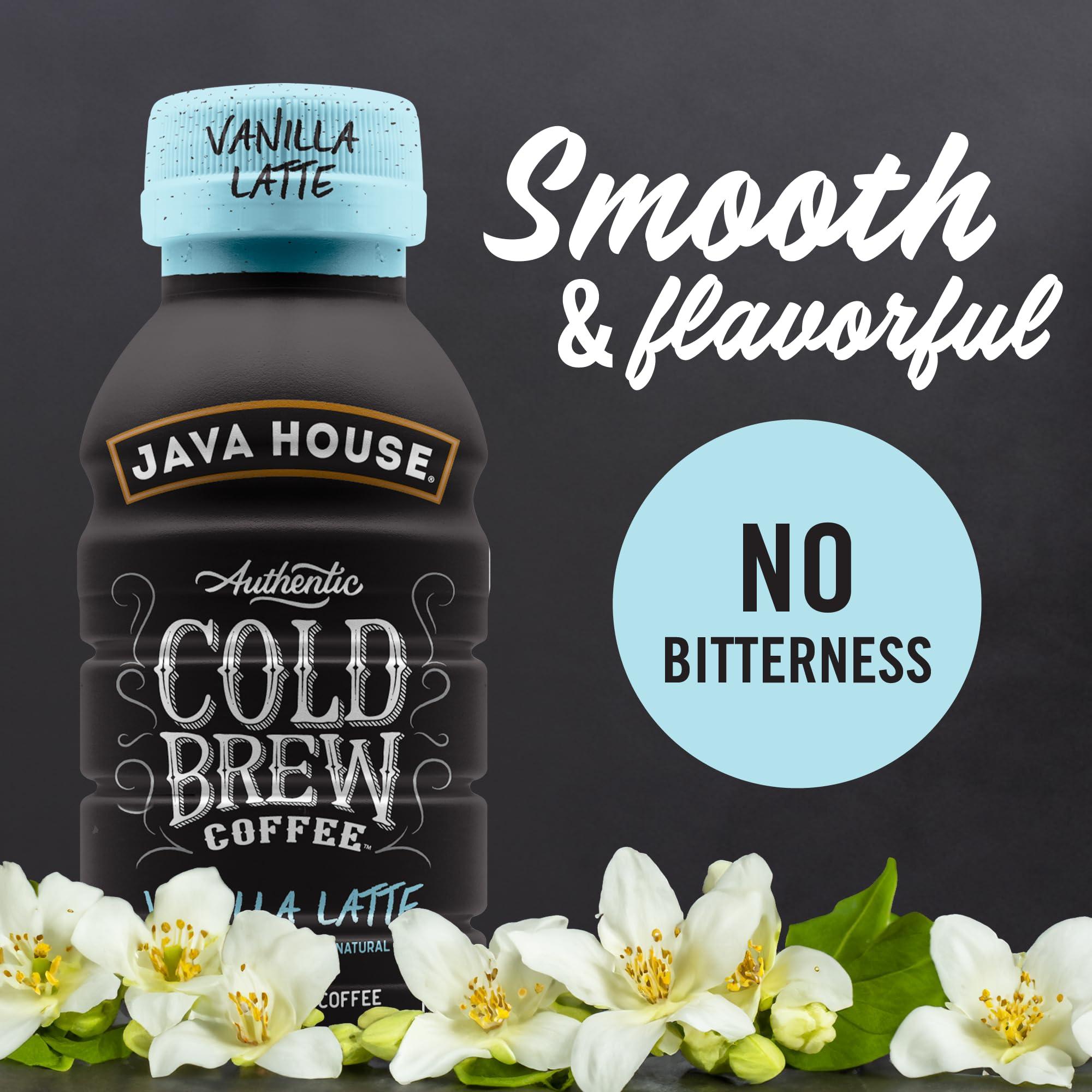 Java House Java House Cold Brew Coffee, 6 Pack of 8oz Bottles, Ready to Drink Instant Cold & Iced Coffee (Vanilla Latte)