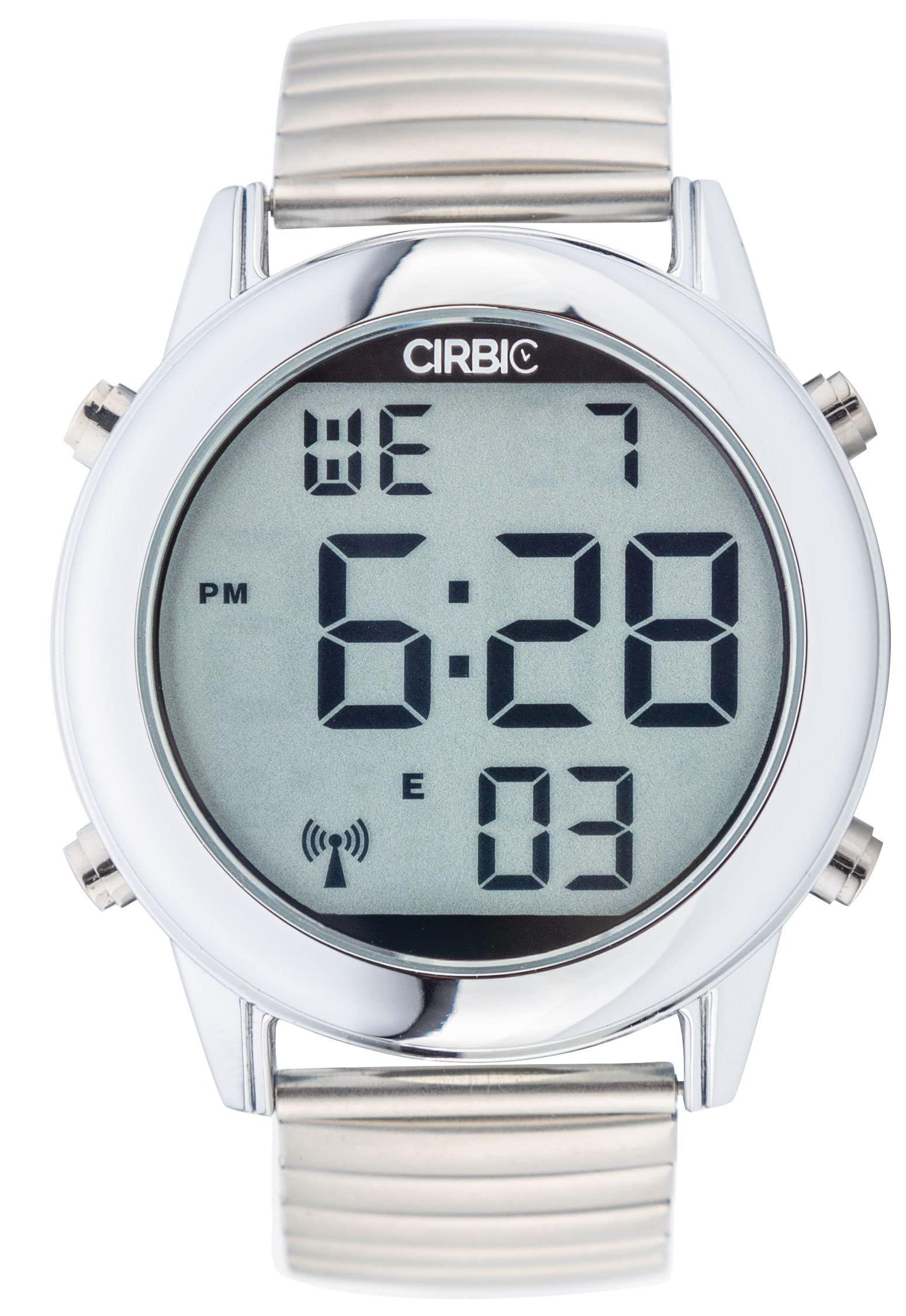 Cirbic Cirbic Large, Clear English Voice Digital Talking Watch for The Blind, Visually impaired or Elderly. (Silver)