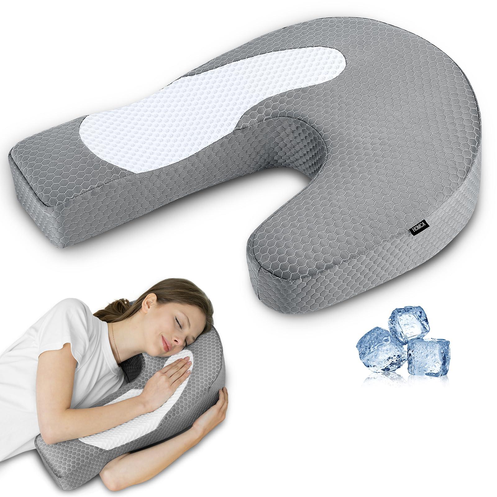 HOMCA HOMCA Side Sleeper Pillows for Adults, Memory Foam U Shaped Pillows for Neck and Shoulder Pain Relief, Ergonomic Shoulder Pillow for Side Sleepers with Cooling Removable Pillowcase
