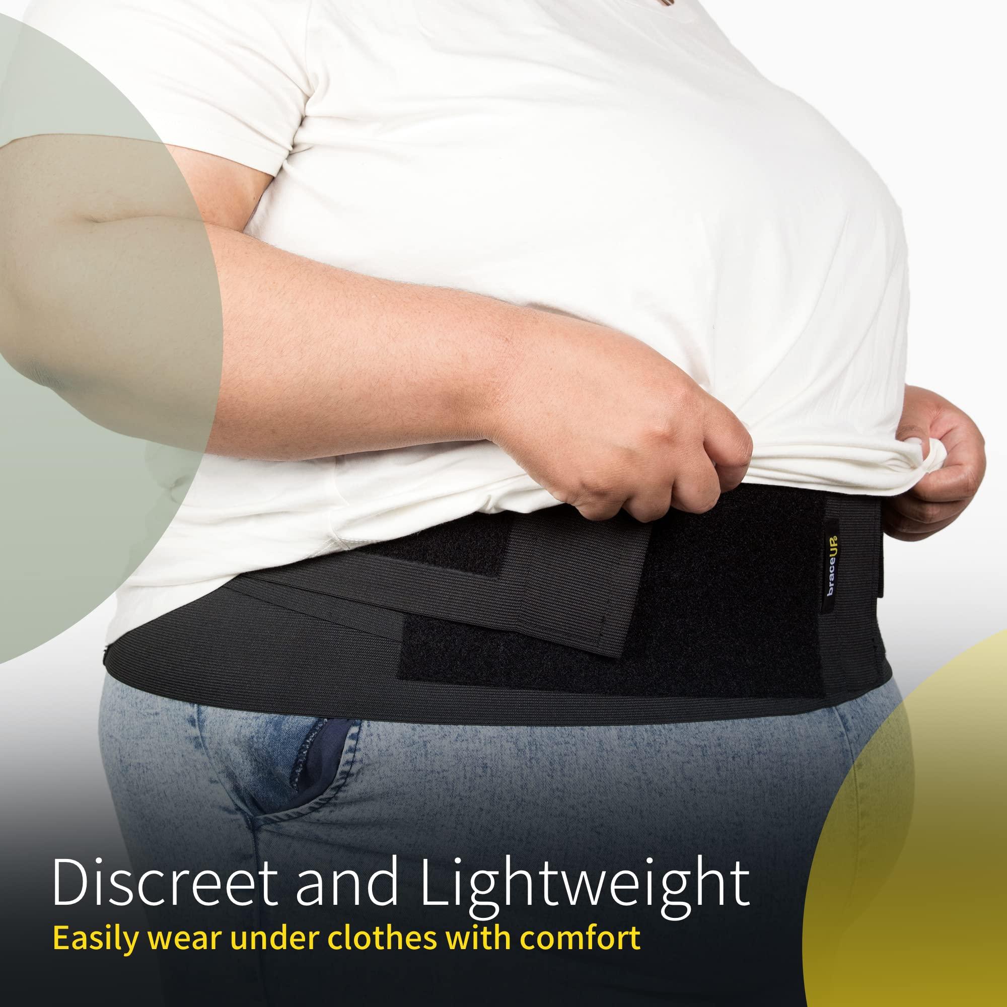 BraceUP BraceUP Plus Size Back Brace for Woman and Man - 3XL to 5XL Extra Large Lower Back Support with Straps and Compressions, Herniated Disc Back Pain Relief, Abdominal Plus Size Binder (4XL)