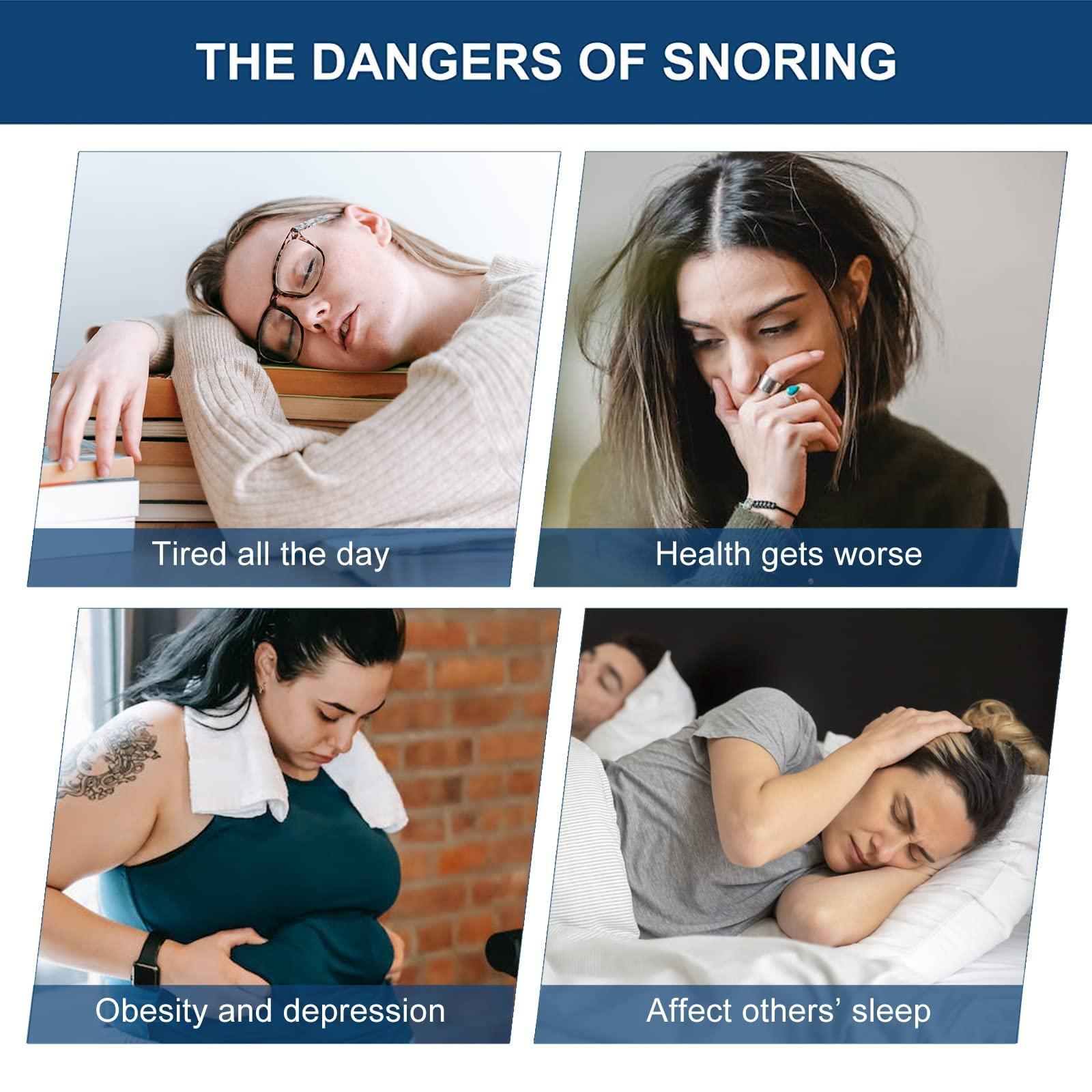 EKIDAZ Anti Snoring Devices for Women & Men, Intelligent Electronic Snoring Ventilator, Wearable Anti-Snoring Chin Massager for Improve Sleep, Comfortable Earhook Sleep Snore Stopper