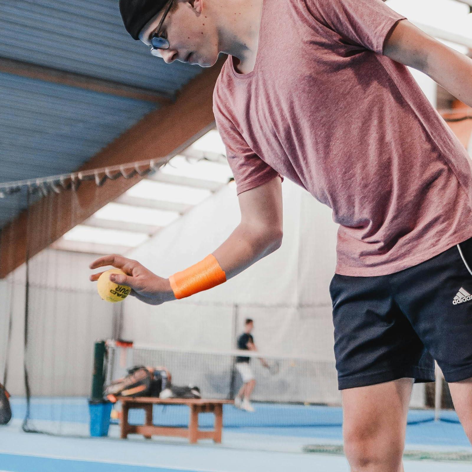 Jtshy Prewrap Athletic Tape,2.75 Inches X 30 Yards Roll Pre wrap Headbands for Hair Soccer,Foam Underwrap Sports Wrap for Ankles Wrists Hands Knees Elbows (Orange)