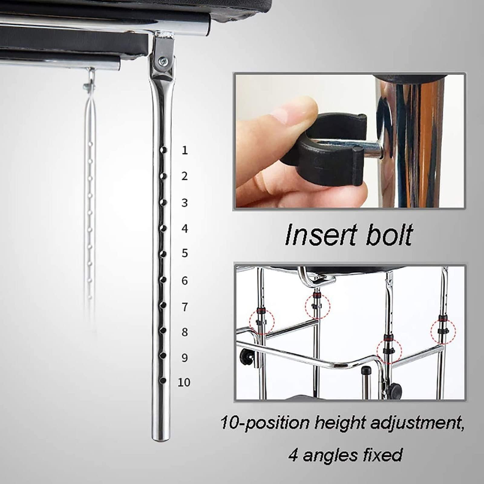 BITWIT BITWIT Standing Support Walking Frame,Wheeled Walker with U-Shaped Armrest,Walking Mobility Aid,Lower Limb Trainer,Standard Walker