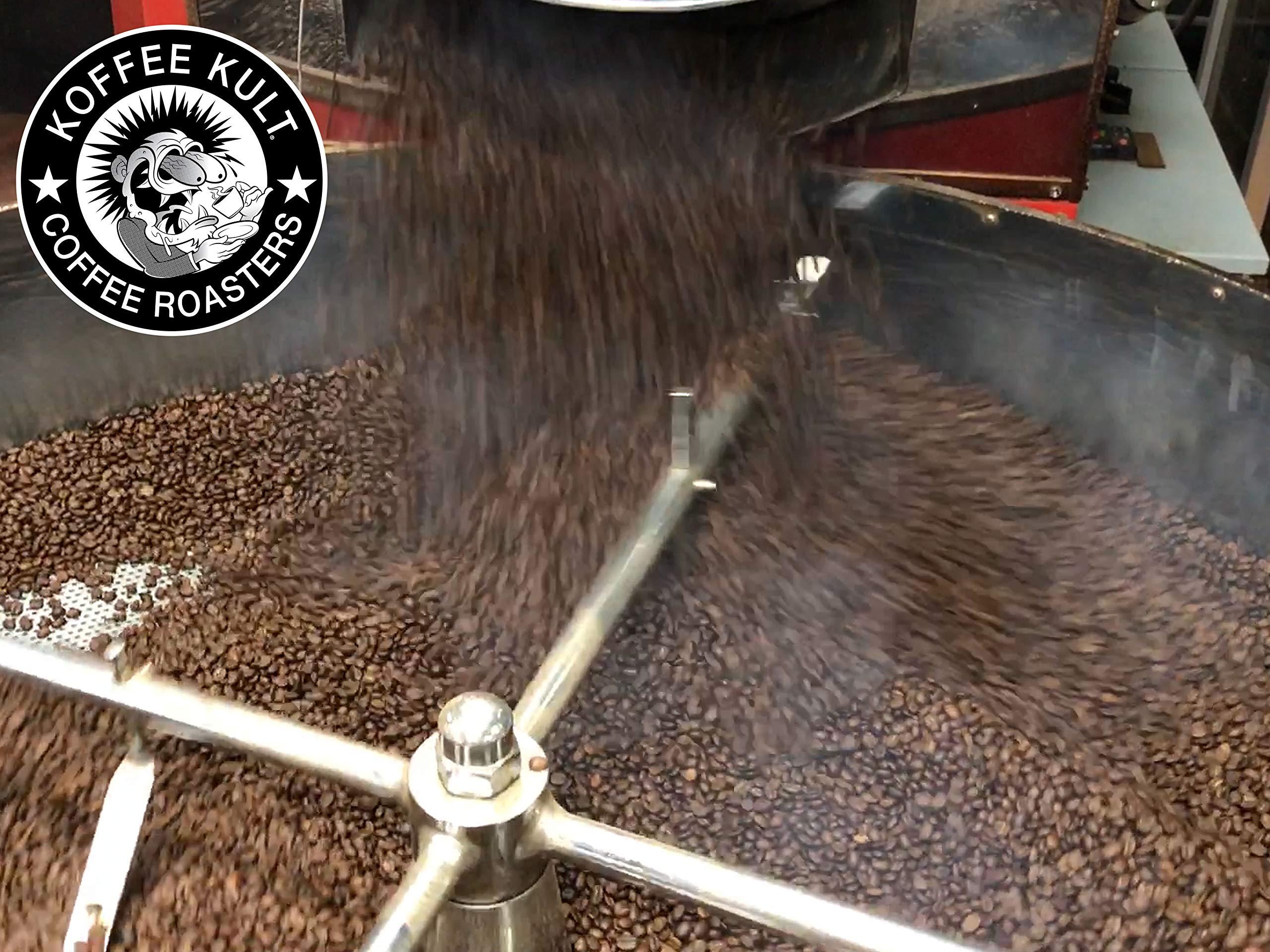 Koffee Kult Koffee Kult Thunder Bolt - Whole Bean Coffee, Dark French Roast, 100% Arabica, Robust Blend, Bold Strong Artisan Flavor 12oz Resealable Package