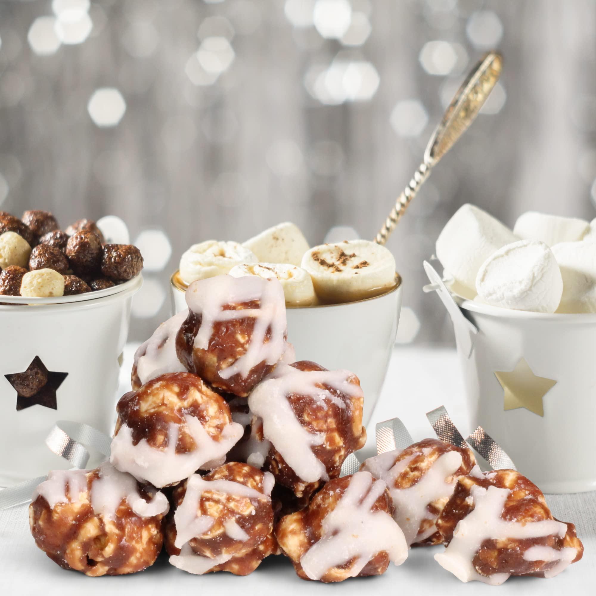 It's Delish Chocolate Swirl Popcorn by Its Delish, 8 Oz Bulk Bag, Festive Chocolate Air Popped Sweet Crunchy Popcorn with Chocolate Corn Snack, Parties – Gluten Free, Vegan, Kosher