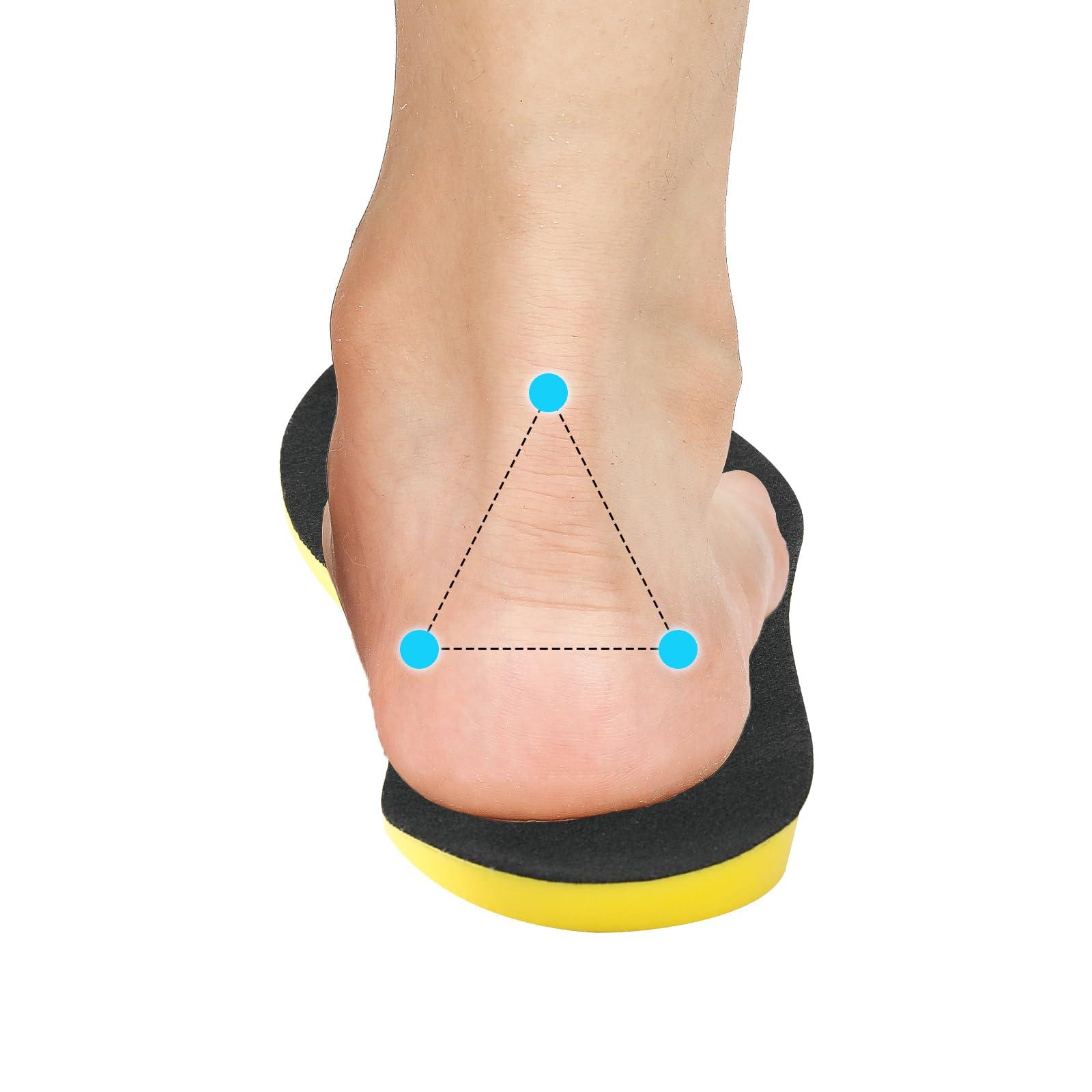 FOXOXI Supination Insoles for Correct Standing Posture,Orthotic Inserts for Men and Women,Heel Wedge Inserts for Bow Legs,Knock-Knees,Foot Alignment (Color : Black, Size :S)