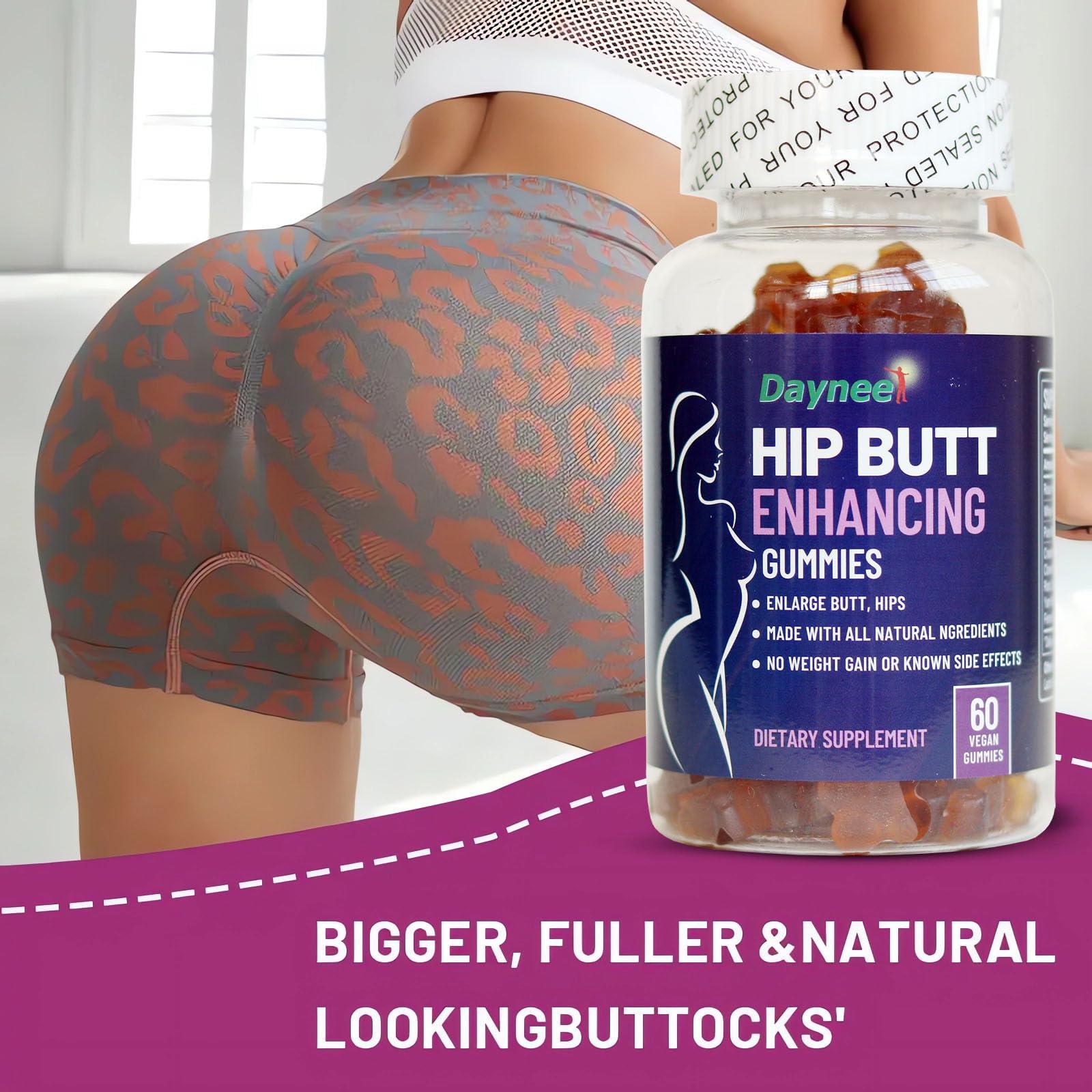 Wins Town Wins Town Hip Butt Enhancement Gummies, Booty Gummies for Bigger Butt, Bum Support Gummies for Women, Multivitamins, 60 Count