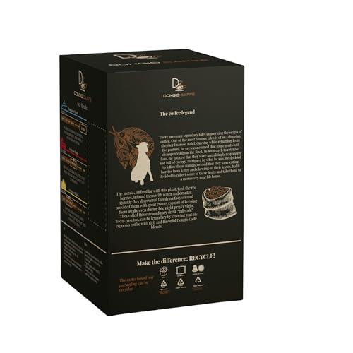 DONGIO CAFFE Dongi Caff Espresso Venezia (decaffeinated), ESE 44mm Pods, Blended and Roasted in Italy 50 Single-Serve Coffee Pods, Med-Dark Roast (Intensity 8/10)