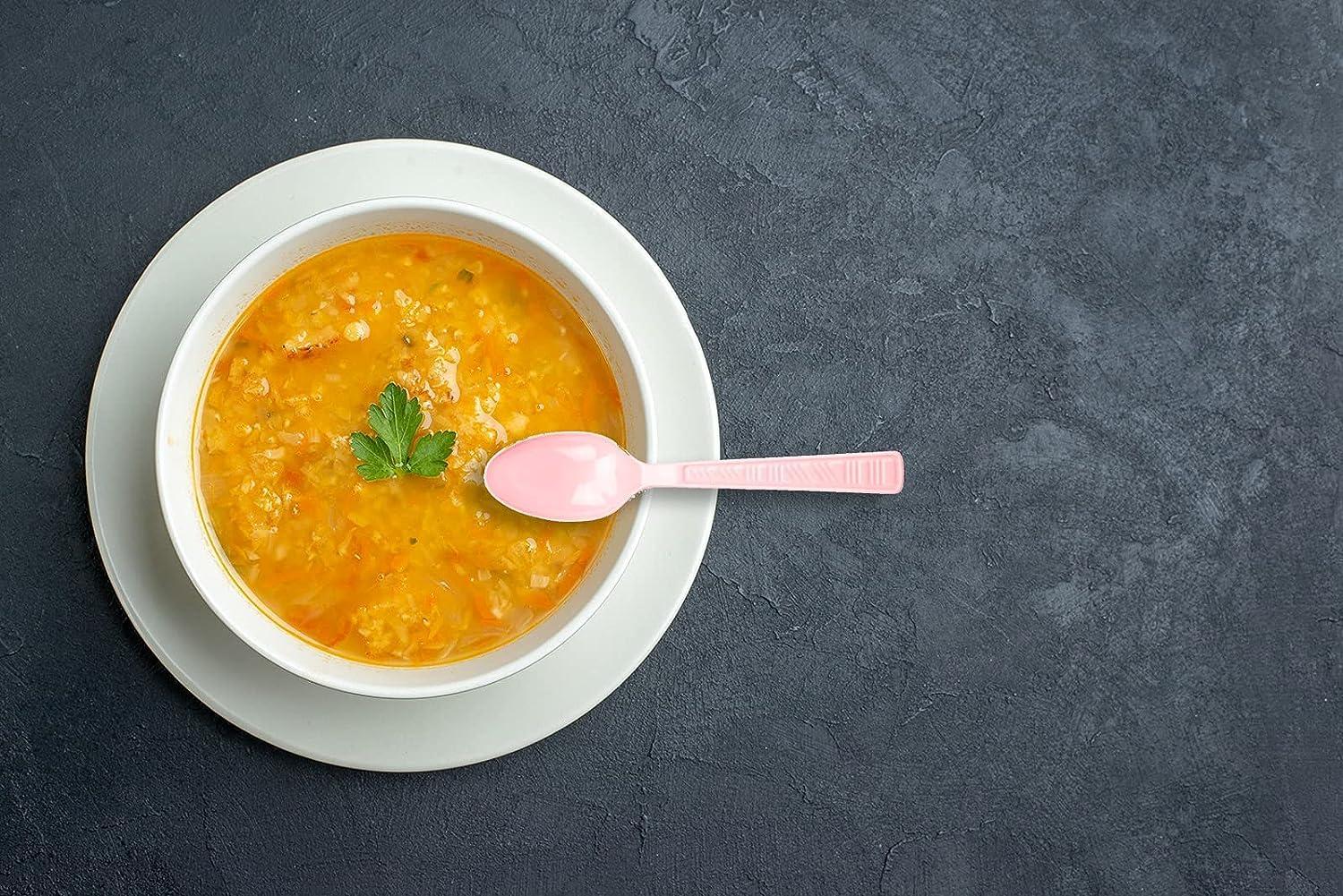 DecorRack DecorRack Plastic Cutlery Set, Light Pink Plastic Silverware Sets for Parties, 240 Piece Bulk Heavy Duty Plastic Utensils Set (Light Pink, 240 Pieces)