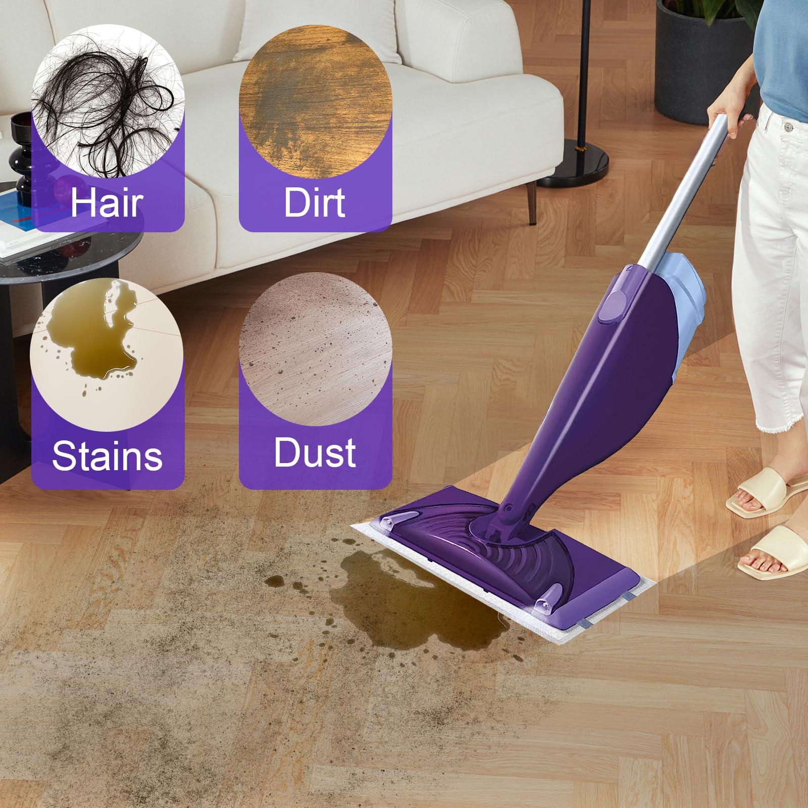 YHOVID Mopping Pad Refill for Wet Jet Mop, Disposable Multi Surface Wetjet Hardwood Floor Cleaner Spray Mop Pads Refills, Thickness & Absorbent (60)