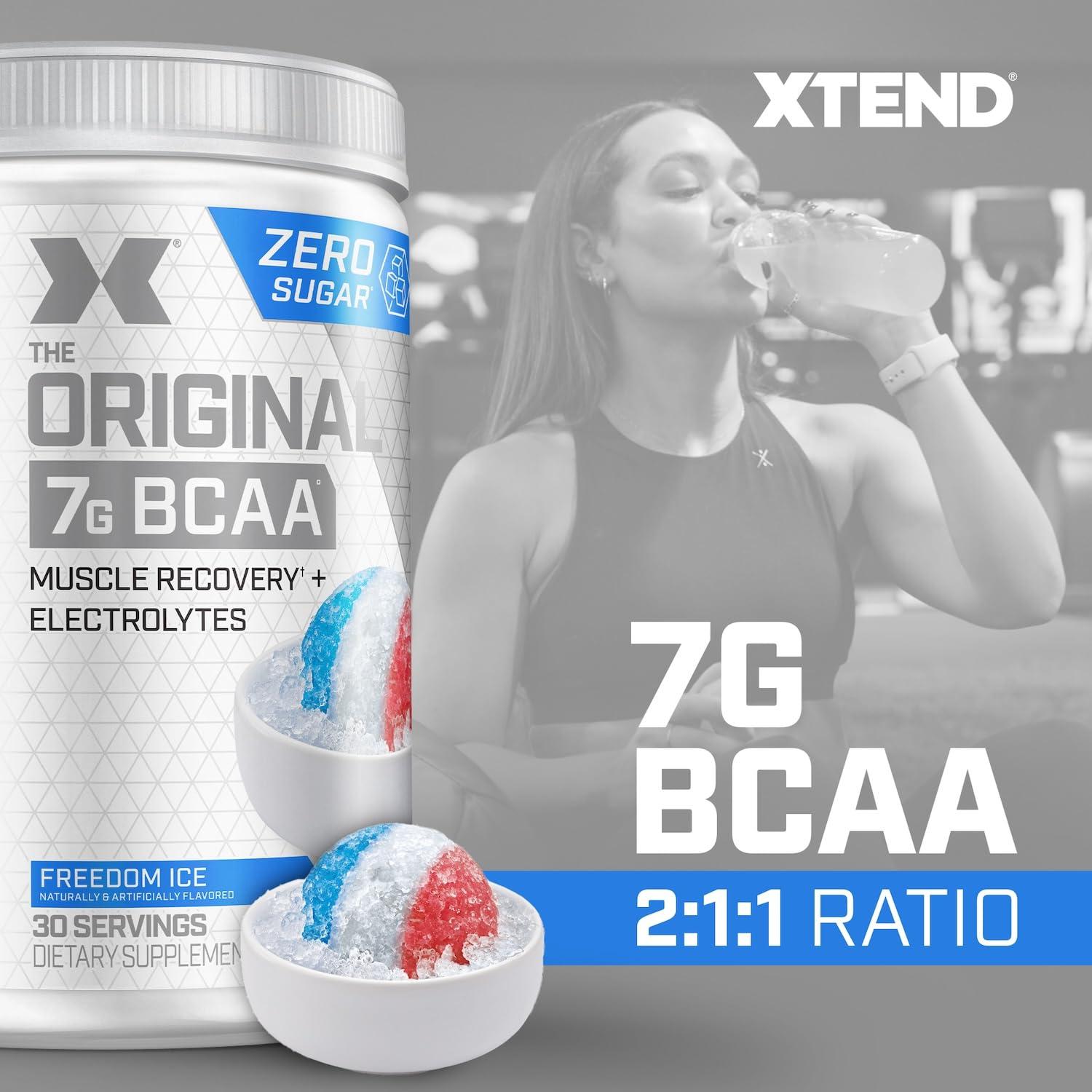 Xtend Xtend XTEND Original BCAA Powder 7g BCAA and 2.5g L-Glutamine, Sugar Free Post Workout Muscle Recovery Drink with Amino Acids for Men & Women, 30 Servings