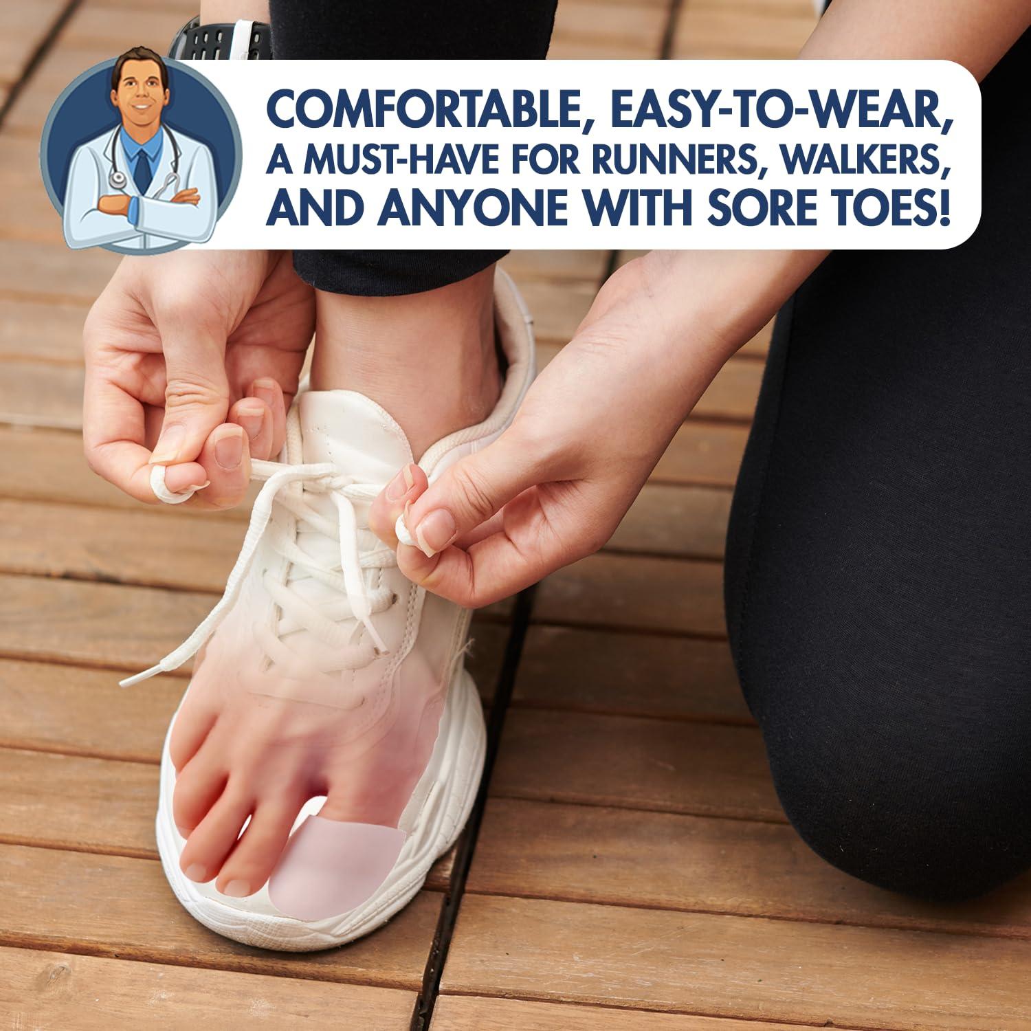 Dr. Frederick's Original Dr. Frederick\'s Original Soft Gel Toe Protectors for Men & Women - 6 ct - Toe Caps for Foot Pain Relief - Sleeves for Ingrown Toenails, Corns, Calluses, and Blisters - Large - White