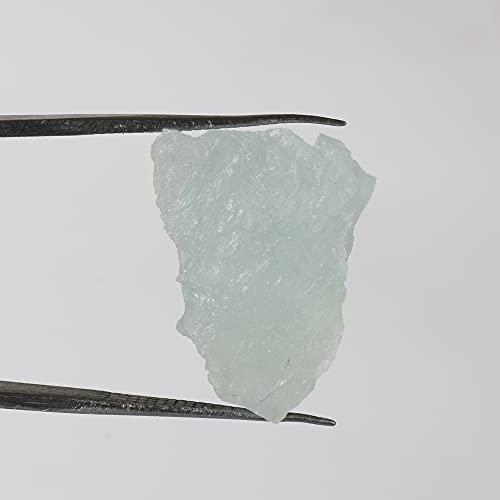 REAL-GEMS 9.8 Ct. Natural Rough Aqua Sky Aquamarine with Healing & Calming Effects - AAA Grade High Energy Raw Aqua Sky Aquamarine for Reiki Crystal Healing GA-745