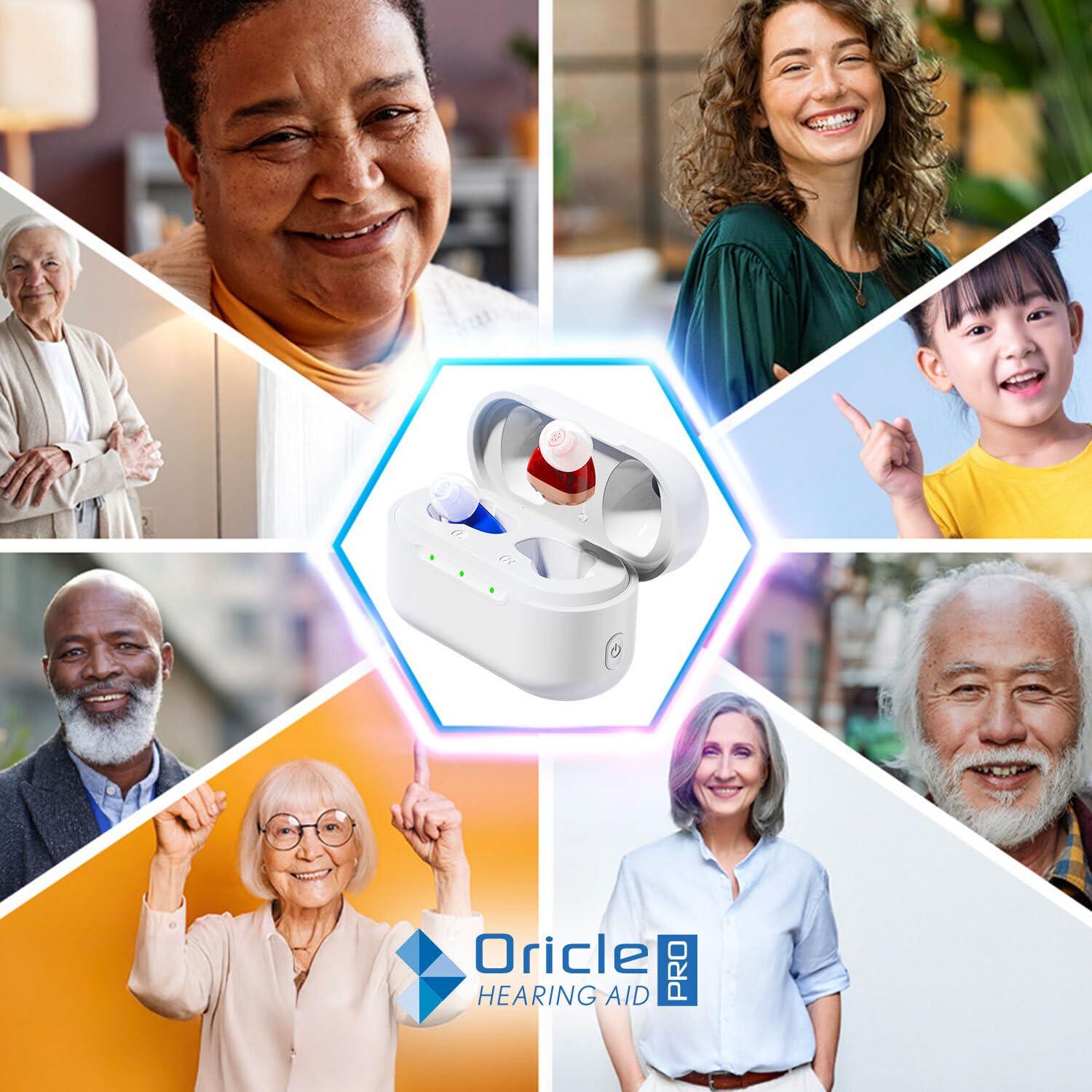 Oricle Oracle Pro Hearing Aids for Seniors - Oricle 16 Channel Hearing Aids with Noise Cancellation & Improved Sound Processing - OTC CIC Hearing Aids for Hearing Loss in Adults