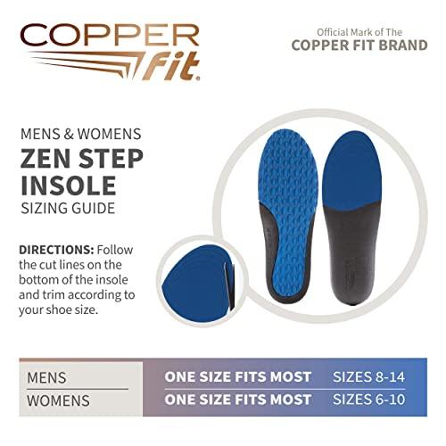 Copper Fit Copper Fit Women\'s Zen Step Comfort Insole, 1 Pair of Size 6-10, Pack of 1 Blue