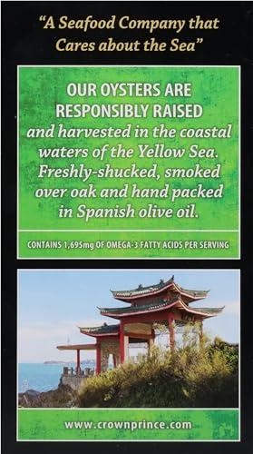 Crown Prince Crown Prince Smoked Oysters in Olive Oil, 3.75 Ounce Cans (Pack of 6)