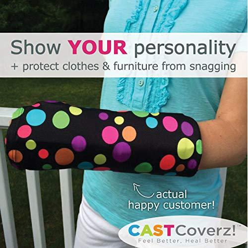 CastCoverz! CastCoverz! Designer Arm Cast Cover - Black - Small Short: 7" Length X 7" Circumference - Removable and Washable - Made in USA