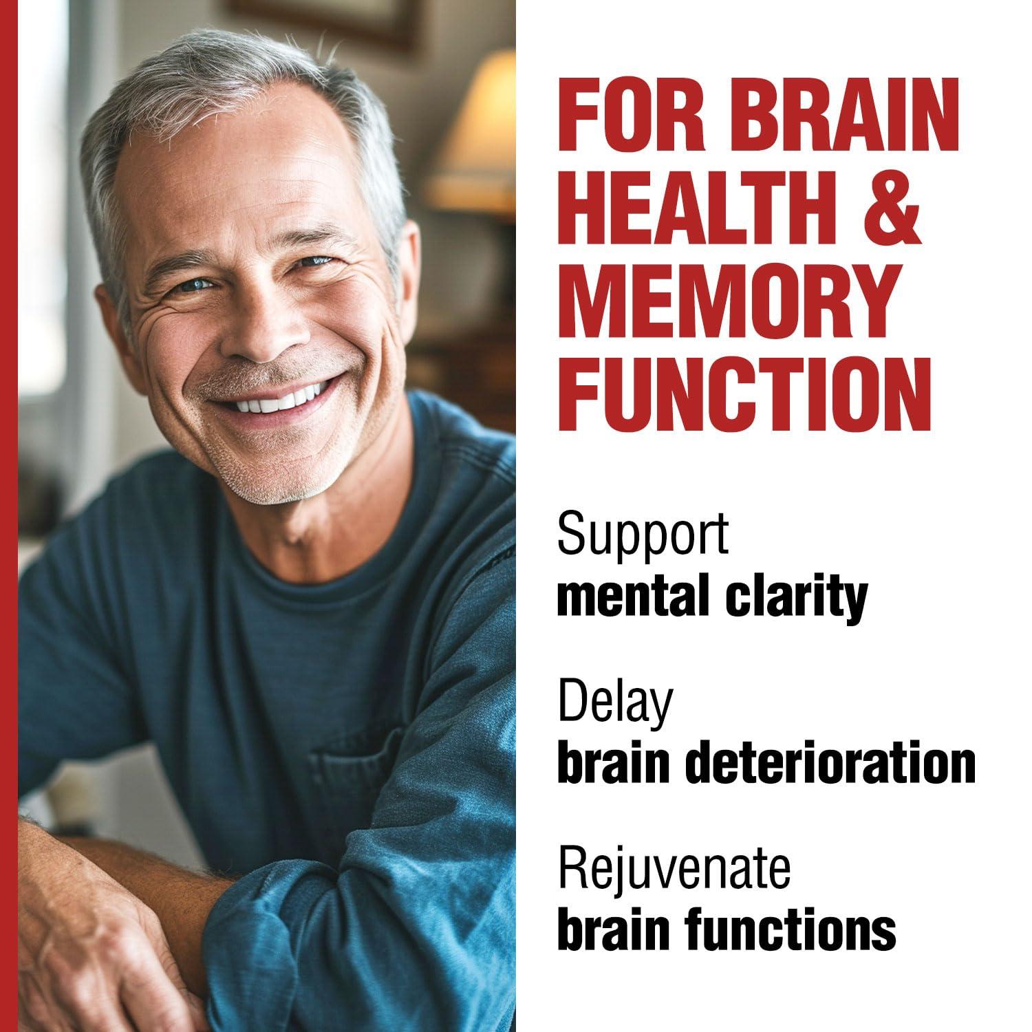 LABO Nutrition LABO Nutrition NeuroREGAIN - Scallop-derived PLASMALOGEN for Brain Deterioration, Memory, Alertness, Learning, Concentration and Other Cognitive Functions Suitable for Seniors, Adult Men & Women x3