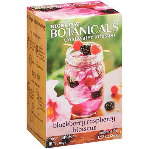 Bigelow Tea Bigelow Botanicals Cold Water Infusion Blackberry Raspberry Hibiscus Tea Bags 18 Count Box (Pack of 3), Herbal Infusion, Caffeine Free, 54 Tea Bags Total