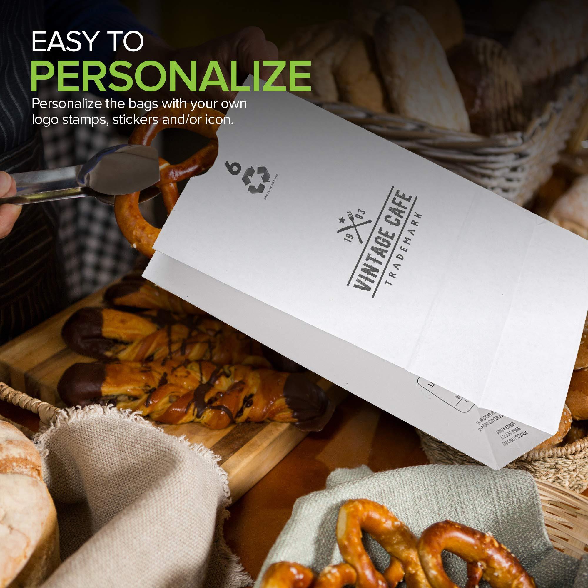 Stock Your Home Stock Your Home 6 Lb White Paper Bags (200 Count) - Eco Friendly White Lunch Bags - Small White Paper Bags for Packing Lunch & Snacks - Blank White Lunch Bags Paper for Arts & Crafts Projects