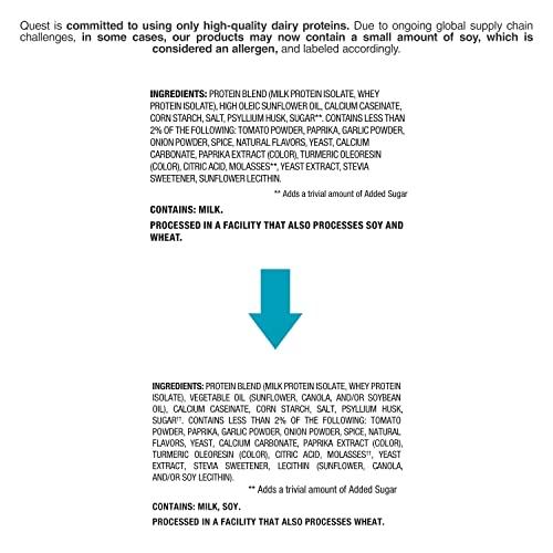 Quest Nutrition Quest Nutrition Protein Chips Variety Pack, (BBQ, Cheddar & Sour Cream, Sour Cream & Onion), High Protein, Low Carb, 1.1 Ounce (Pack of 12)