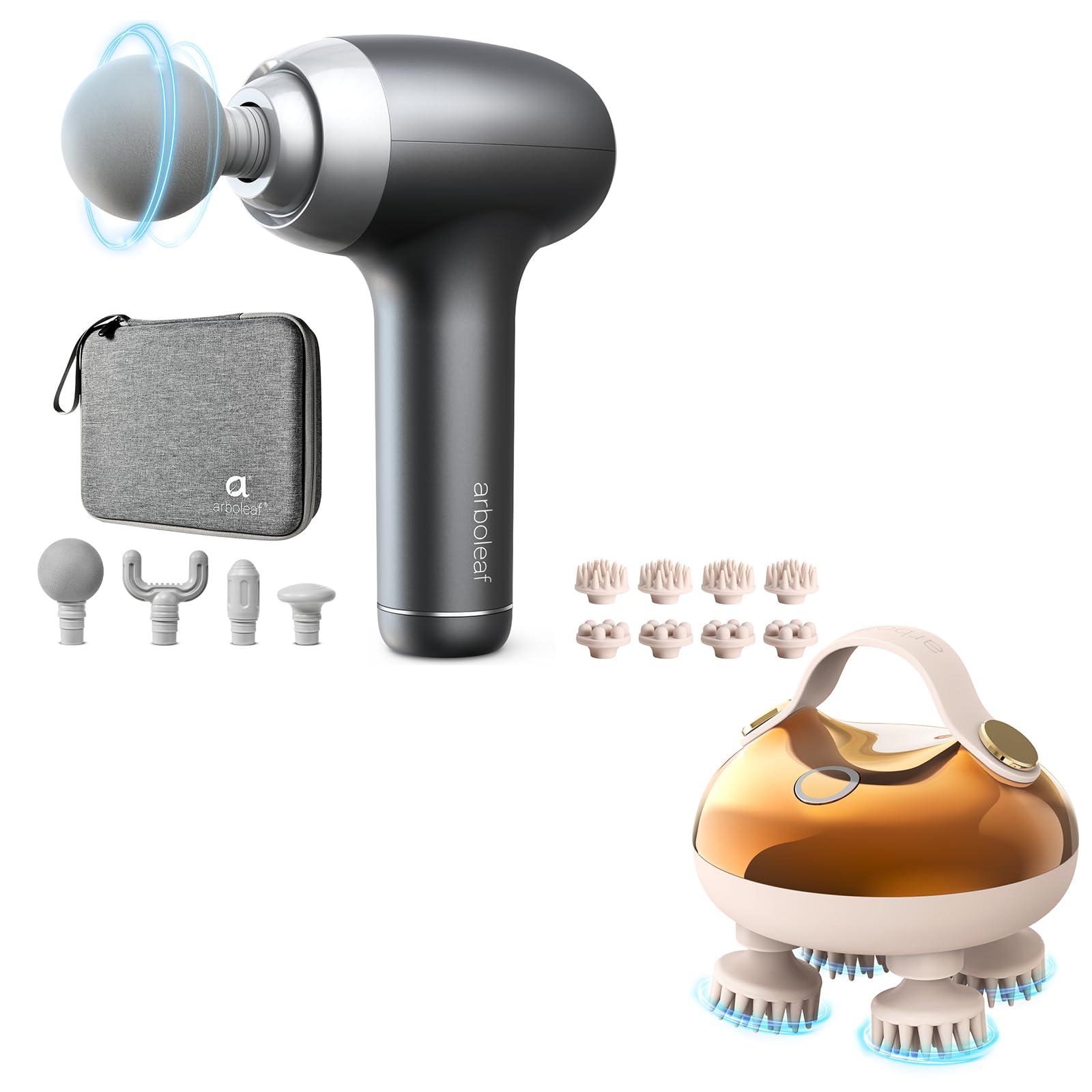 arboleaf arboleaf Massage Gun, Massage Gun Head and Head Massager Bundle