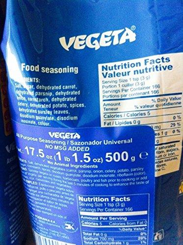 Podravaka Pack of 4 Vegeta Seasoning No Msg 4.4 Lb Total