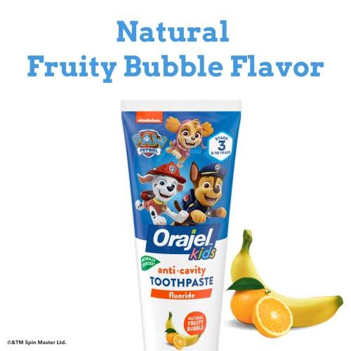 Orajel Orajel Kids Paw Patrol Anti-Cavity Fluoride Toothpaste, Natural Fruity Bubble Flavor, 4.2oz Tube