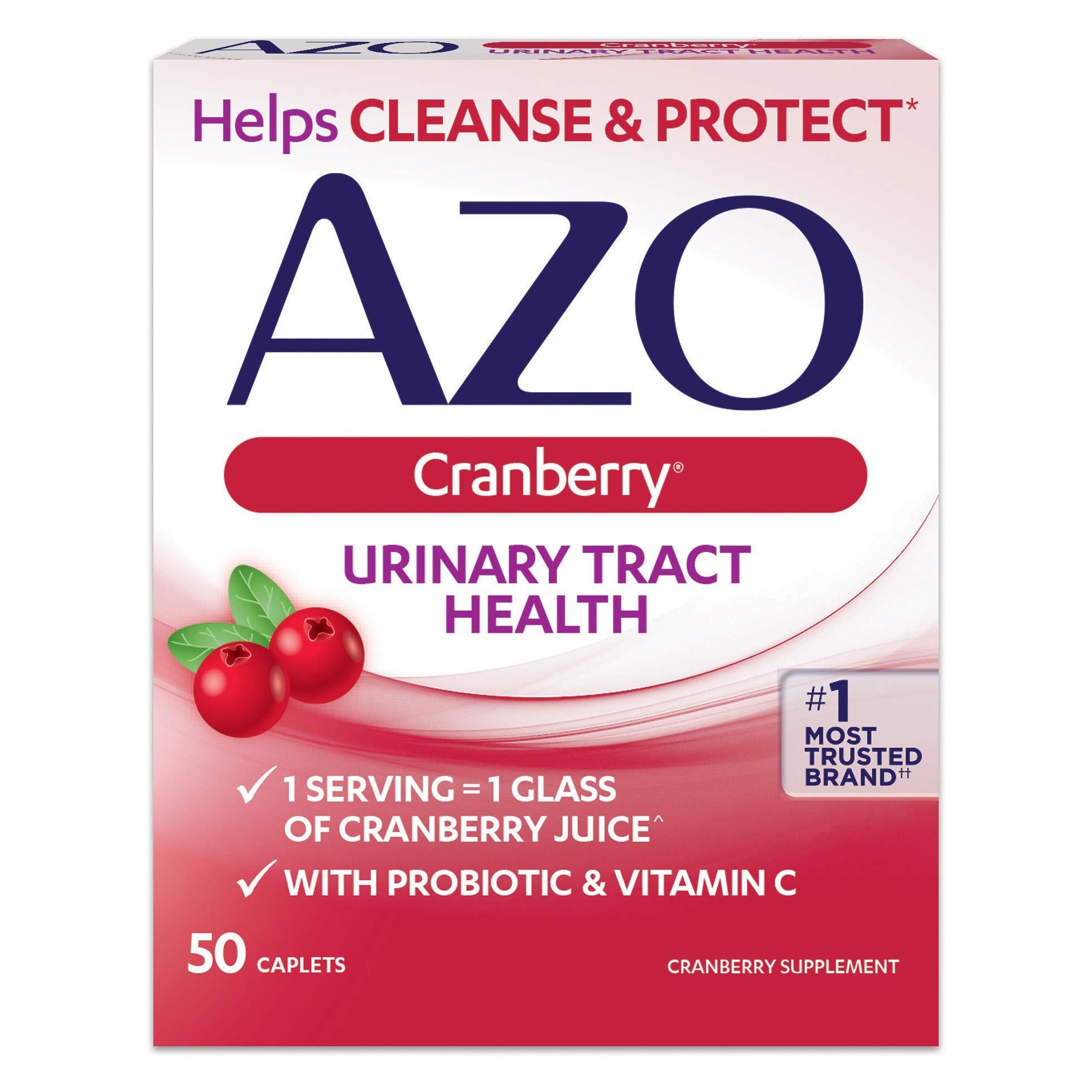 AZO AZO Cranberry Urinary Tract Health Dietary Supplement Caplets - 50 Ct., Pack of 6