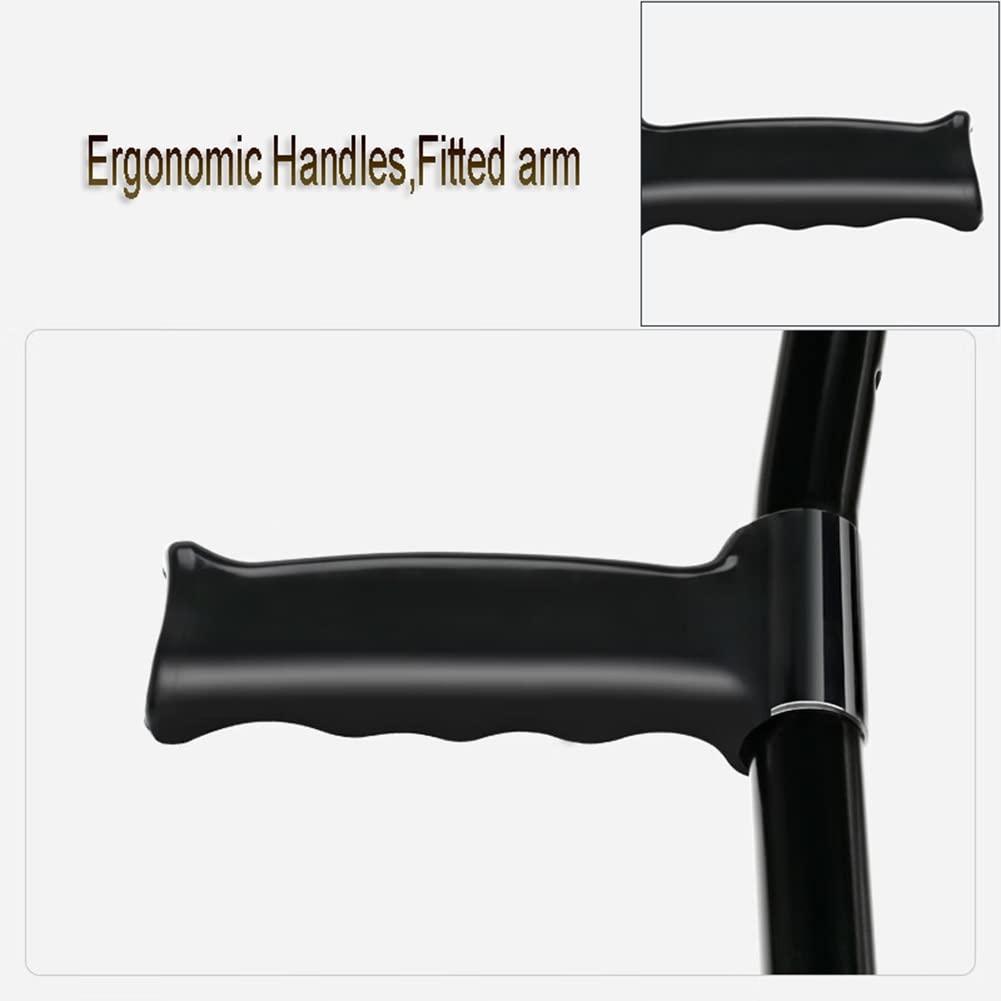 NineLife Basics Adult Forearm Crutches, Walking Crutches, Crutches for Men and Women, 1 Unit, Adjustable Under Arm Crutches