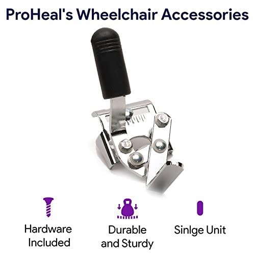 ProHeal Universal Wheelchair Brakes - Heavy-Duty Wheelchair Parts and Accessories - Secures Patient Wheel Chair with Brakes Replacement - Right Wheel Brake