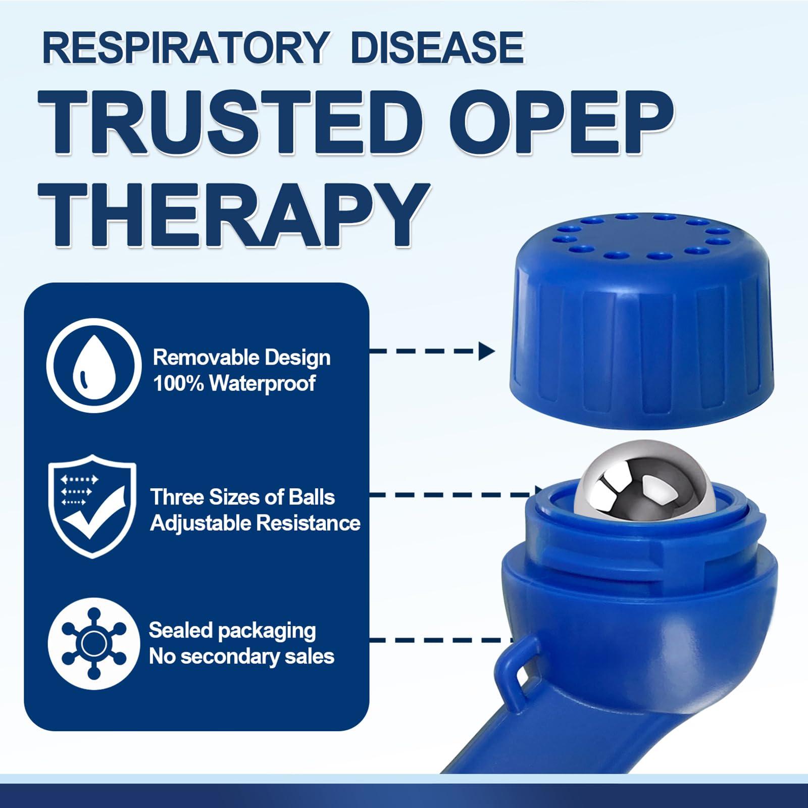 TyeinGo Lung Exerciser, Acapell Flutter Valve Device, Mucus Clearance and Lung Expansion Device, Breathing Trainer for Lung Recovery | Natural Expiratory Exerciser